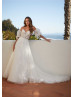 Beaded Ivory Lace Tulle Corset Back Fairytale Wedding Dress
